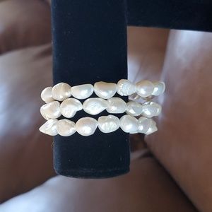 3 Separate Fresh Water Pearl Bracelets